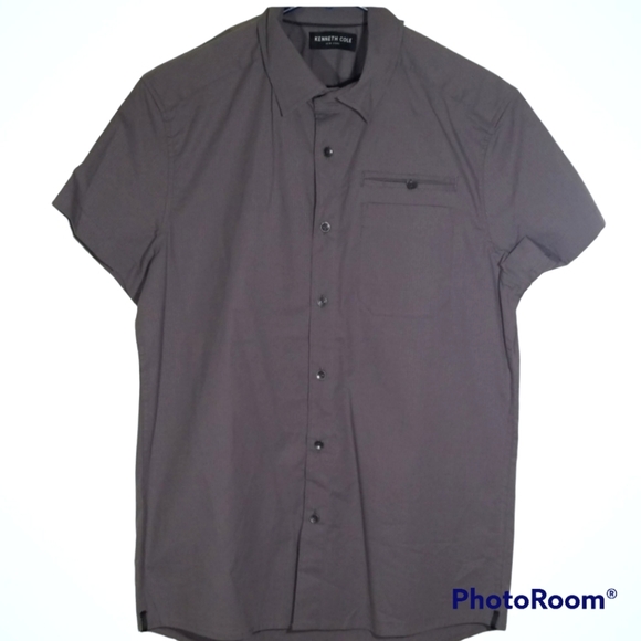 Kenneth Cole Other - Kenneth Cole Gray Short Sleeves Casual Shirt. NWT!